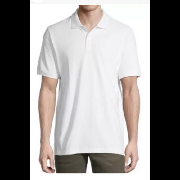 George Mens Polo Shirt Size XLT 46-48 Big & Tall Short Sleeved Color White New - Picture 5 of 9